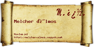 Melcher Álmos névjegykártya