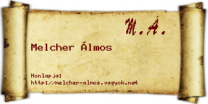 Melcher Álmos névjegykártya